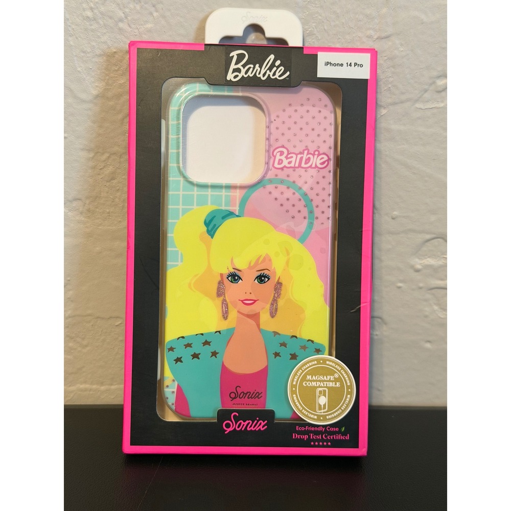 Sonix Barbie iPhone 14 Pro Case MagSafe Compatible Rhinestone 80s Retro Pink